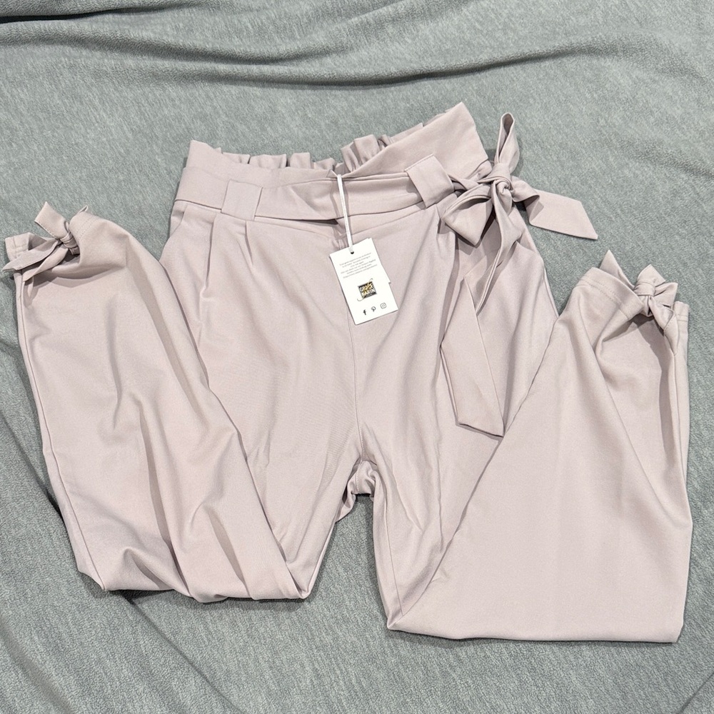 Grace Karin High Waist Pencil Pants Paper Bag Pants